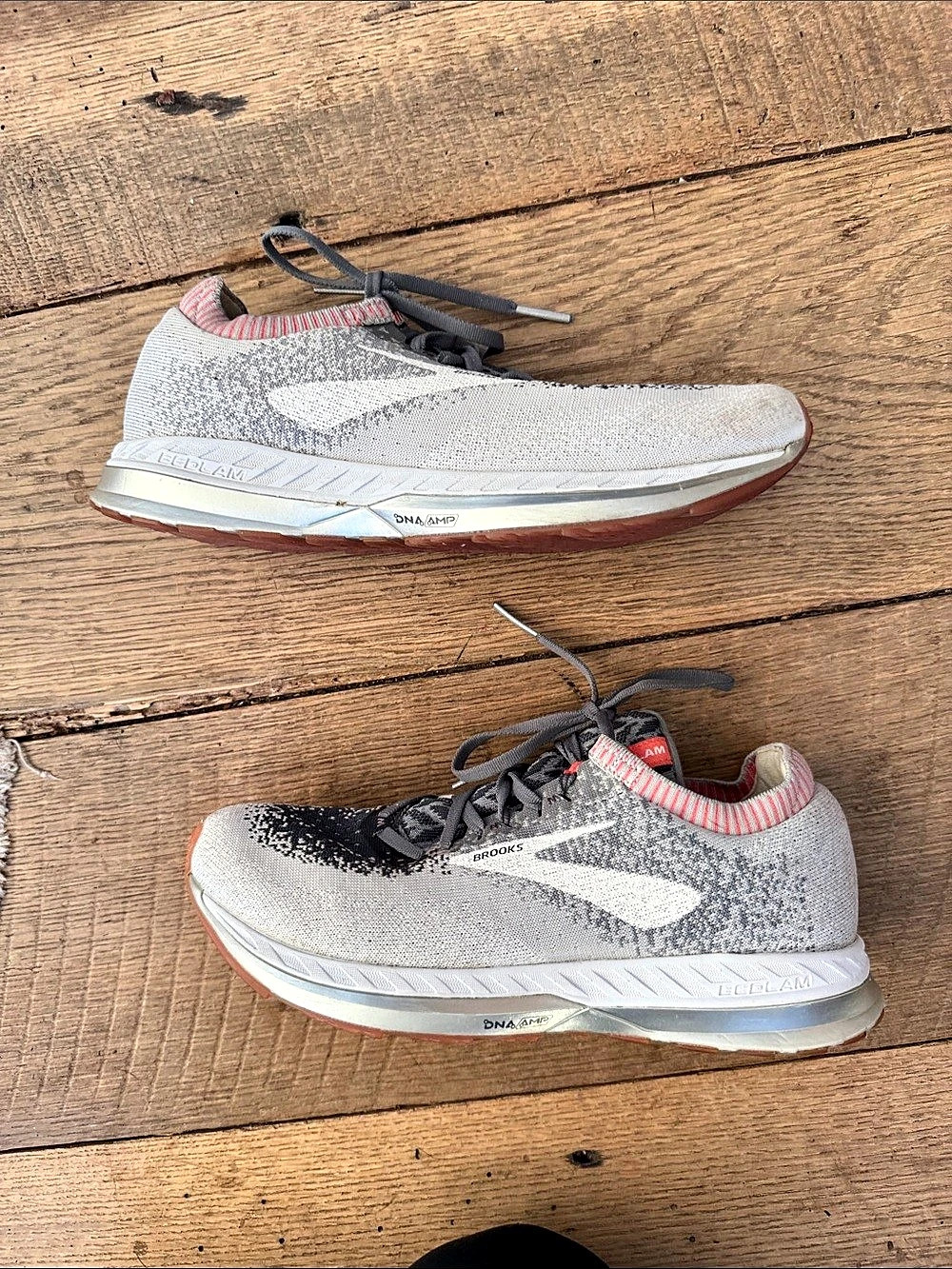 Brooks Levitate Gray & Red Athletic Shoes